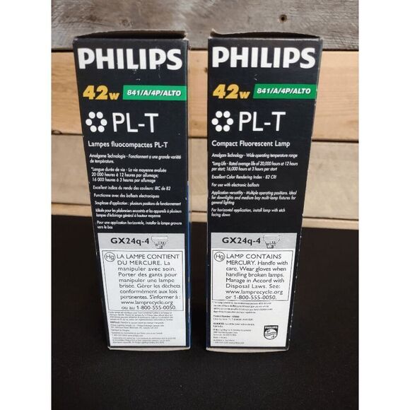 NEW 2 Pack of Philips 42w PL-T Compact Fluorescent Lamp / Bulb - Picture 3 of 3
